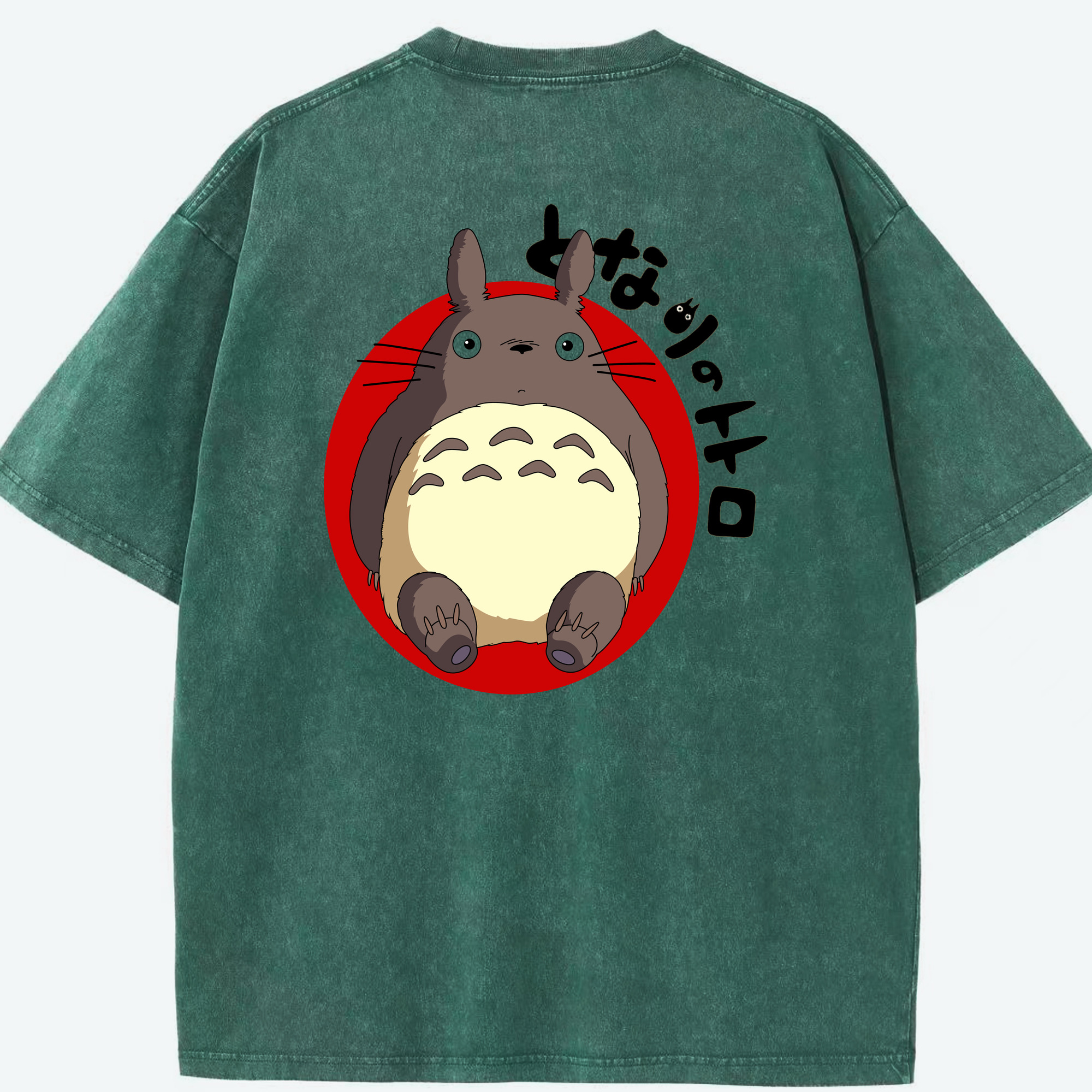 （画像用） となりのトトロ 草壁メイ 草壁サツキ My Neighbor Totoro Satsuki Kusakabe Mei Kusakabe 綿100% ヴィンテージ風 半袖Tシャツ（背面プリント）